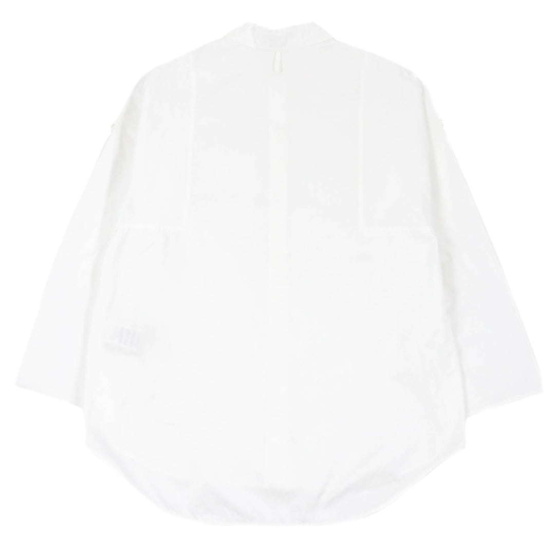HERMES Long sleeve shirt Main: 100% cotton, Part: 100% polyester white mens 36 Used Authentic