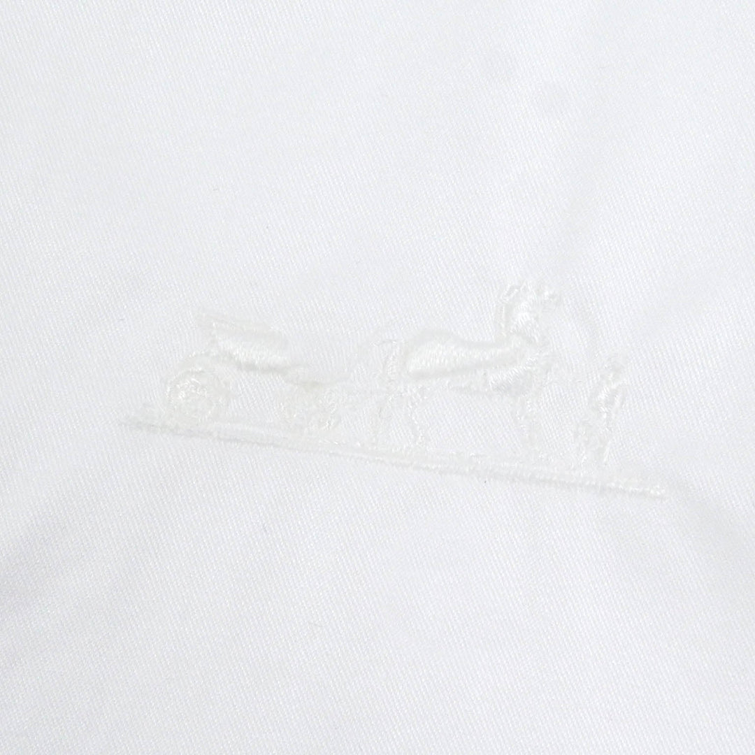 HERMES Long sleeve shirt Main: 100% cotton, Part: 100% polyester white mens 36 Used Authentic