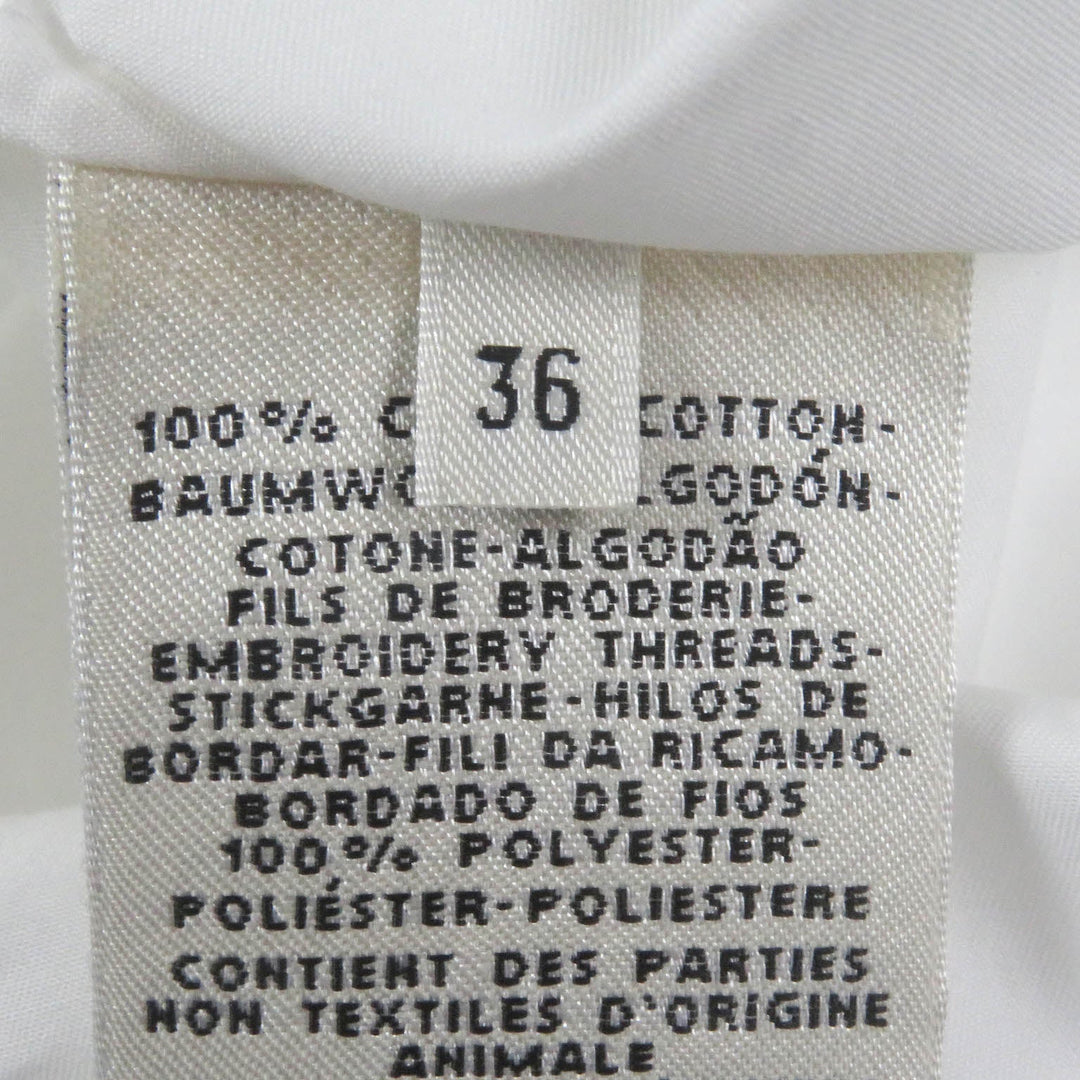 HERMES Long sleeve shirt Main: 100% cotton, Part: 100% polyester white mens 36 Used Authentic