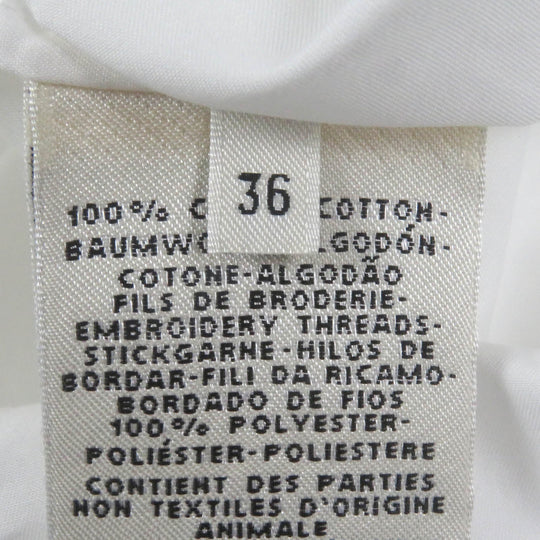 HERMES Long sleeve shirt Main: 100% cotton, Part: 100% polyester white mens 36 Used Authentic