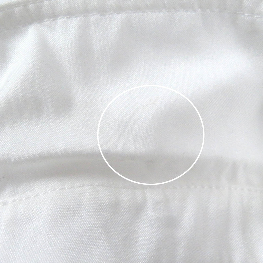 HERMES Long sleeve shirt Main: 100% cotton, Part: 100% polyester white mens 36 Used Authentic