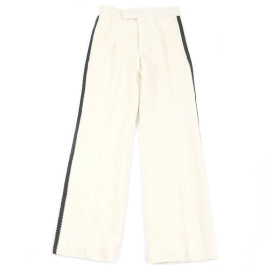 GUCCI Pants 736941 Outer: 86% wool, Outer: 4% nylon, Lining: 100% rayon, Part: 100% polyester, Part: 97% acetate white mens 44 Used Authentic