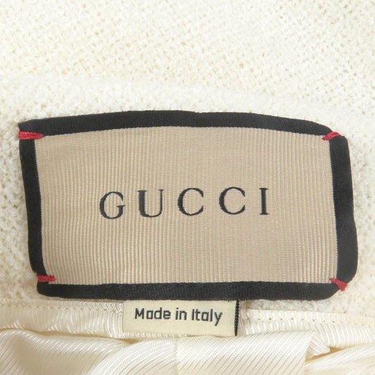 GUCCI Pants 736941 Outer: 86% wool, Outer: 4% nylon, Lining: 100% rayon, Part: 100% polyester, Part: 97% acetate white mens 44 Used Authentic