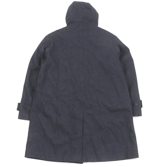 GIORGIO ARMANI coat Outer: 98% wool, Outer: 1% elastane (polyurethane), Outer: 1% polyamide (nylon), Lining: 100% polyester, Part: 100% cashmere Indigo blue mens 56 Used Authentic