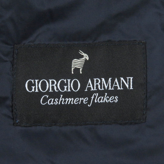 GIORGIO ARMANI coat Outer: 98% wool, Outer: 1% elastane (polyurethane), Outer: 1% polyamide (nylon), Lining: 100% polyester, Part: 100% cashmere Indigo blue mens 56 Used Authentic