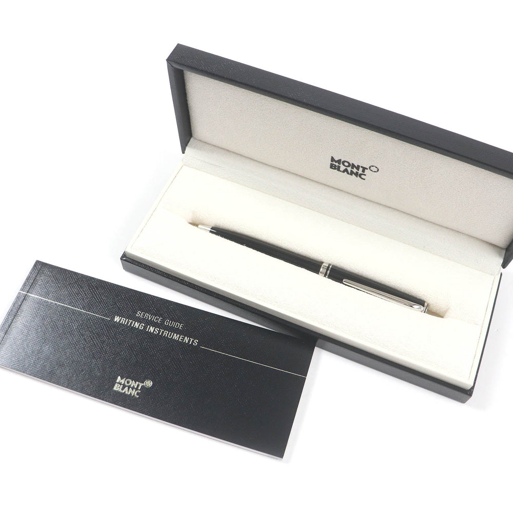 MONTBLANC Ballpoint pen Resin Black Silver roller type generation mens Used Authentic