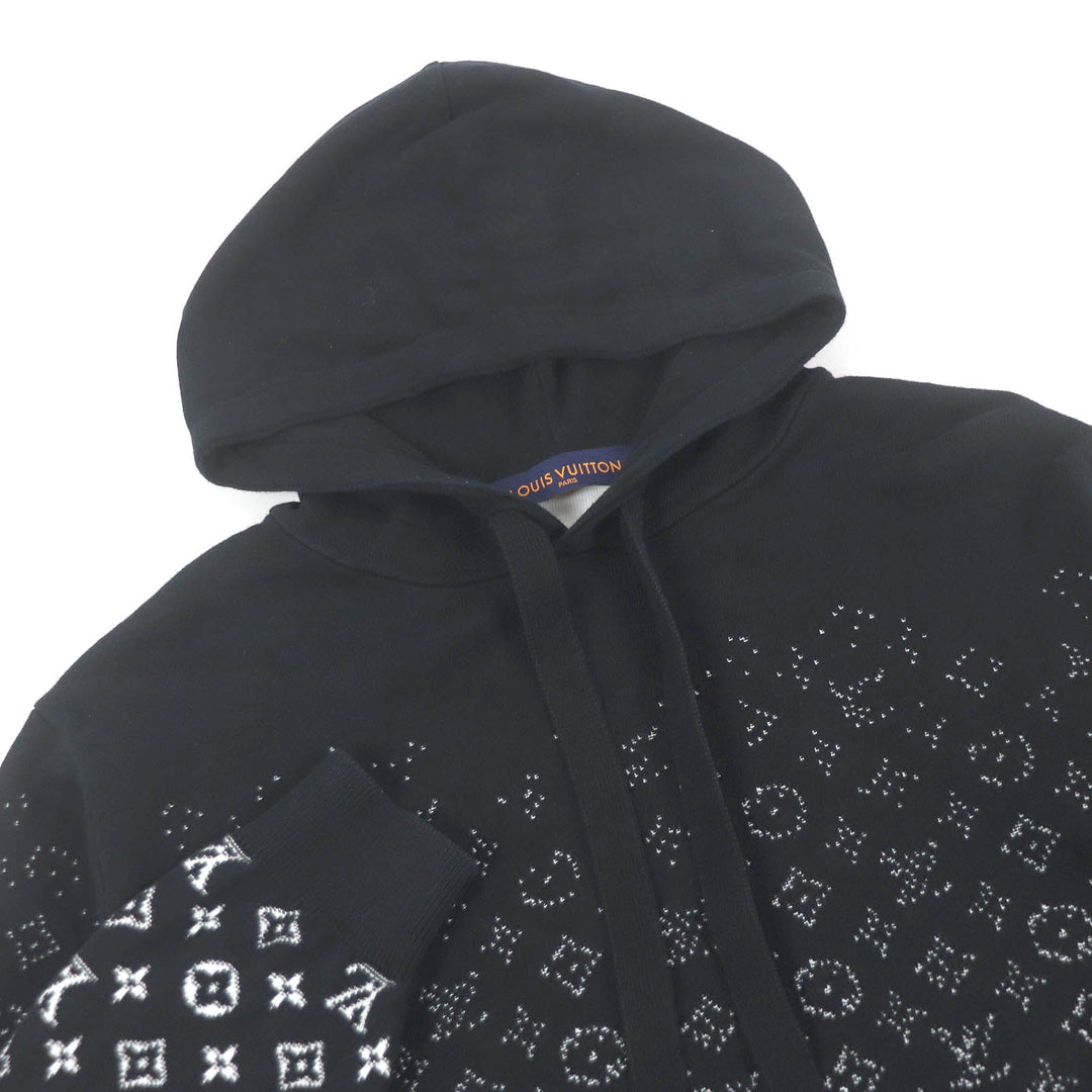 LOUIS VUITTON Hoodie Main: 100% cotton black mens S Used Authentic