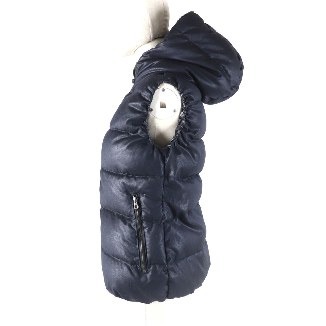 DUVETICA Down vest wool Navy FEBEDUE 42