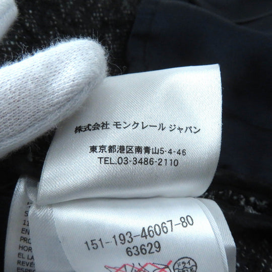 MONCLER Jacket Outer: 57% polyamide (nylon), Outer: 21% viscose (rayon), Outer: 14% cotton, Lining: 81% polyester, Lining: 19% silk Navy DALILA Women Zero size Used Authentic