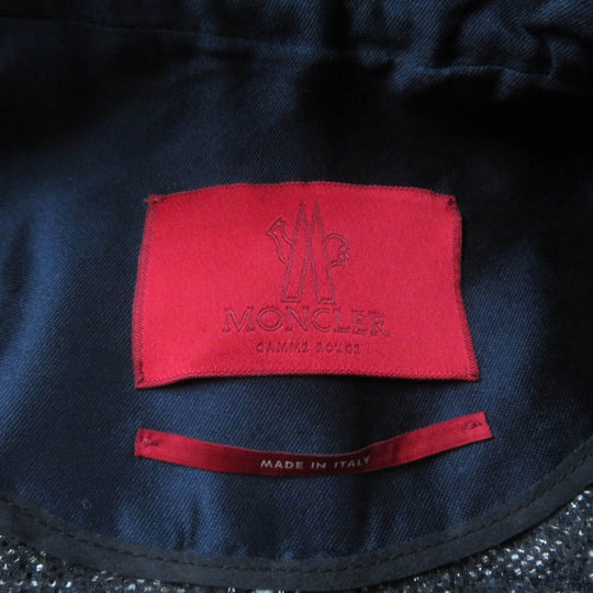 MONCLER Jacket Outer: 57% polyamide (nylon), Outer: 21% viscose (rayon), Outer: 14% cotton, Lining: 81% polyester, Lining: 19% silk Navy DALILA Women Zero size Used Authentic