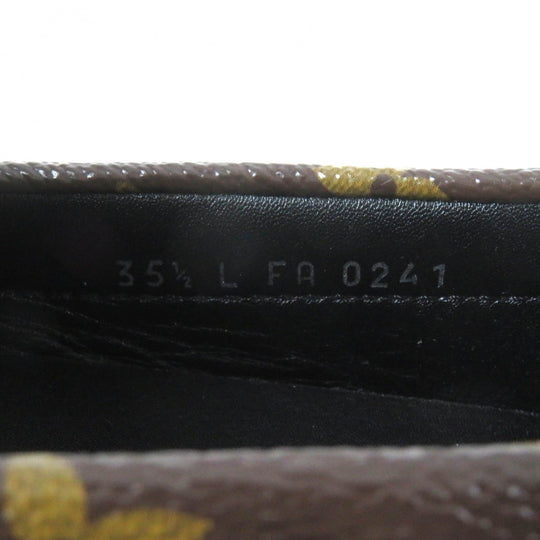 LOUIS VUITTON loafers Main: Monogram reverse canvas, leather Brown Driving shoes moccasins Gloria Lyne Women 35 1/2 Used Authentic