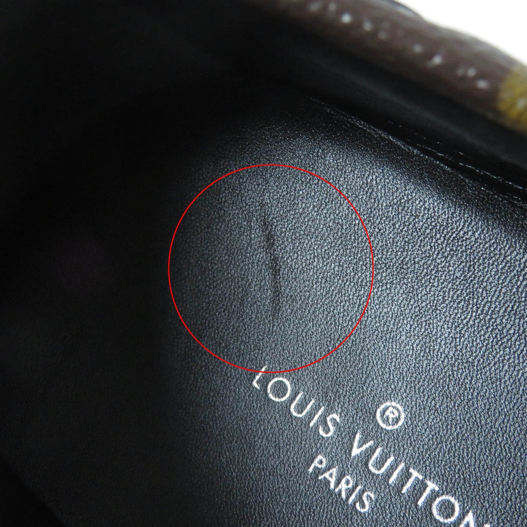 LOUIS VUITTON loafers Main: Monogram reverse canvas, leather Brown Driving shoes moccasins Gloria Lyne Women 35 1/2 Used Authentic