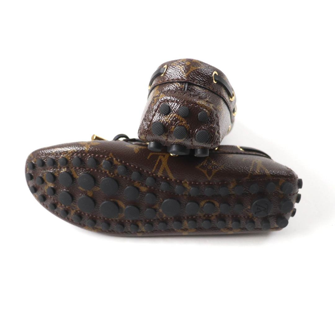 LOUIS VUITTON loafers Main: Monogram reverse canvas, leather Brown Driving shoes moccasins Gloria Lyne Women 35 1/2 Used Authentic