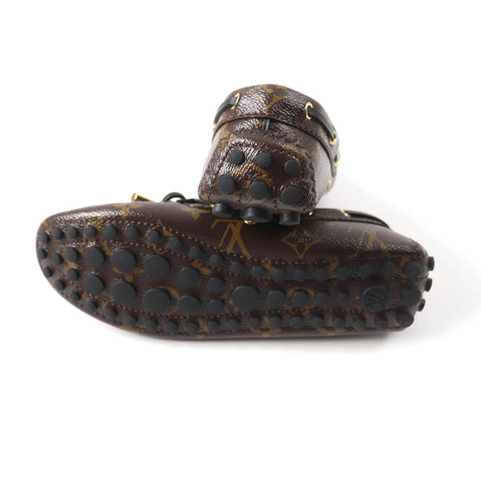 LOUIS VUITTON loafers Main: Monogram reverse canvas, leather Brown Driving shoes moccasins Gloria Lyne Women 35 1/2 Used Authentic