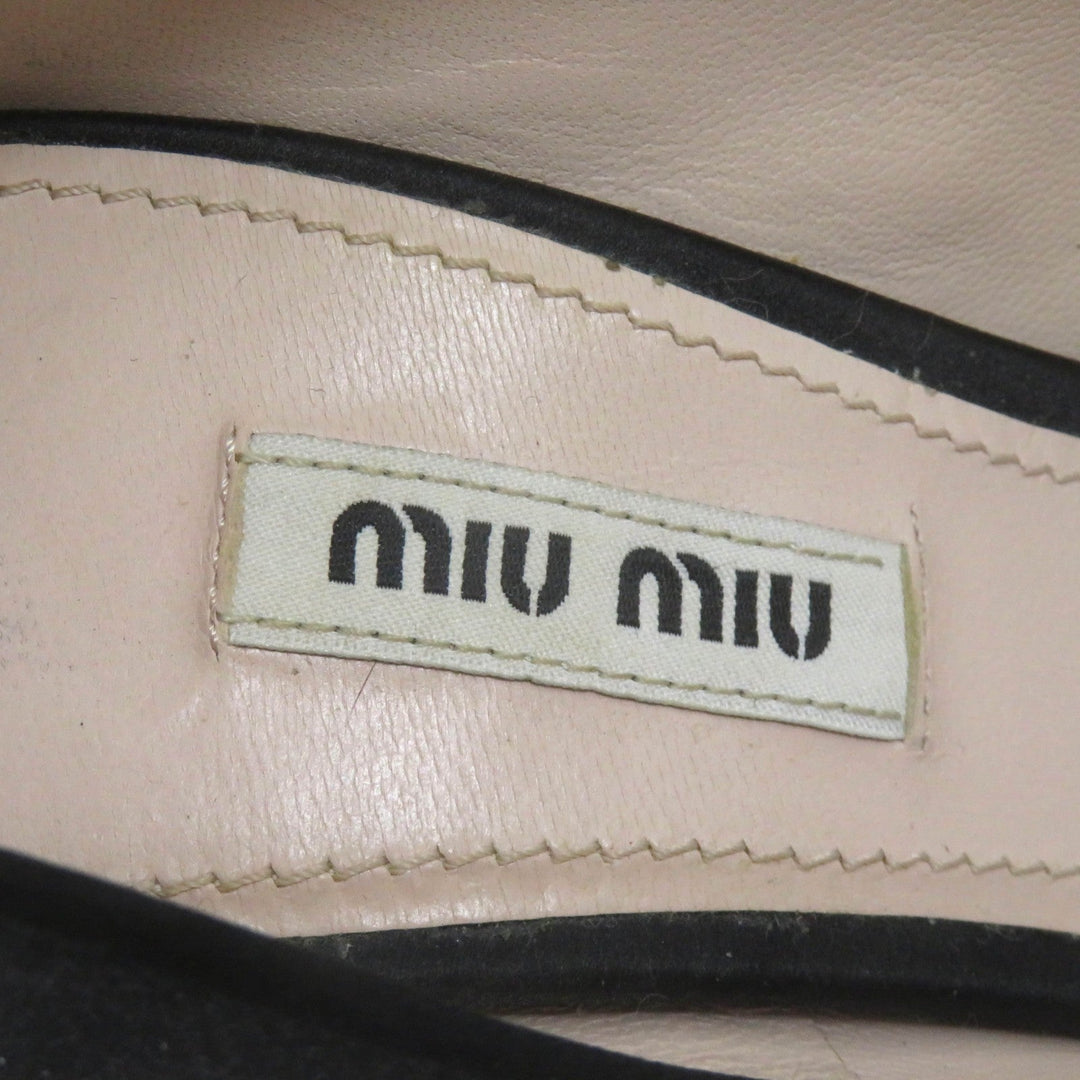 MIUMIU pumps Main: Satin black Women 37 Used Authentic