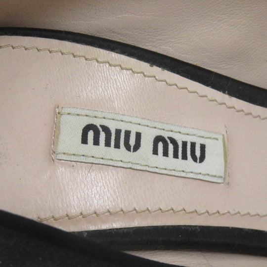 MIUMIU pumps Main: Satin black Women 37 Used Authentic