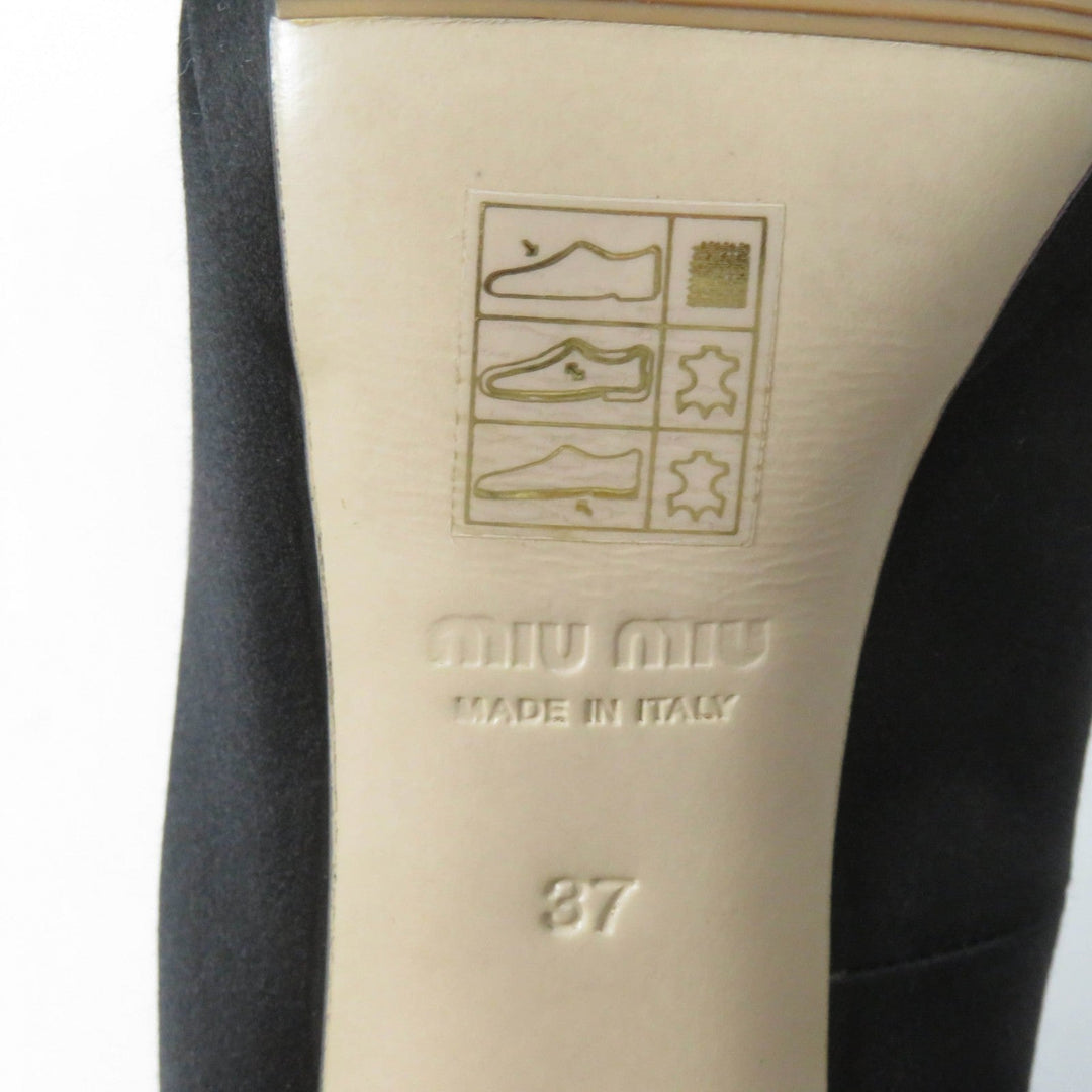 MIUMIU pumps Main: Satin black Women 37 Used Authentic