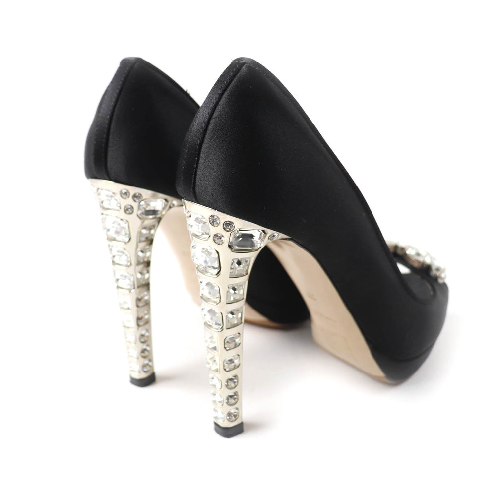 MIUMIU pumps Main: Satin black Women 37 Used Authentic
