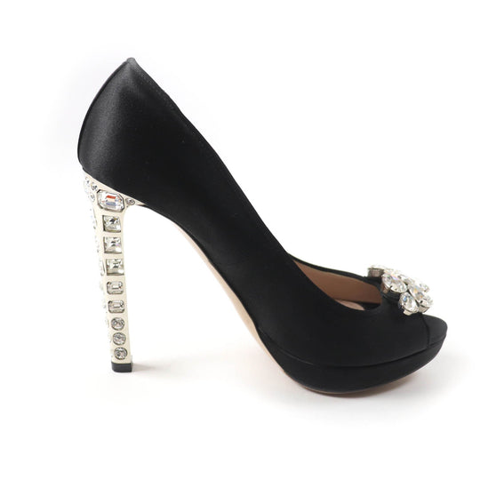MIUMIU pumps Main: Satin black Women 37 Used Authentic