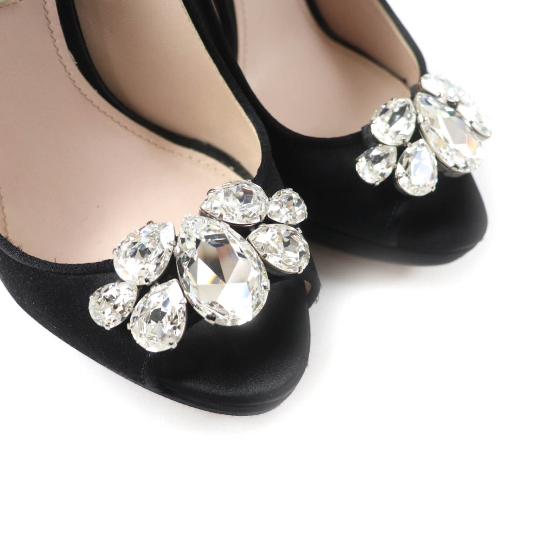 MIUMIU pumps Main: Satin black Women 37 Used Authentic