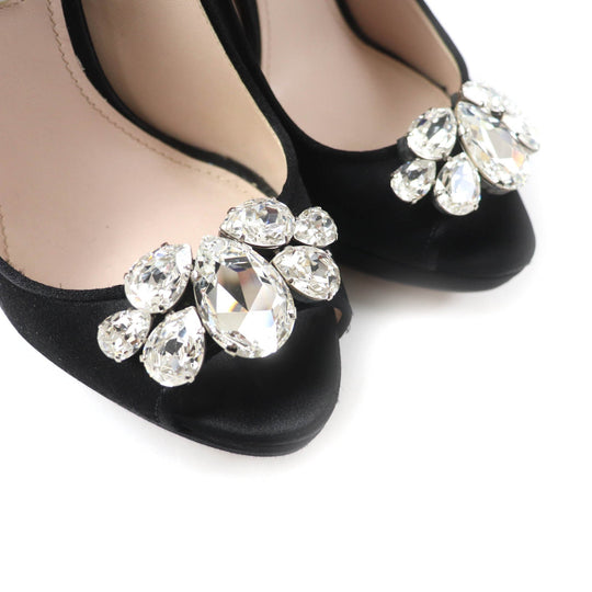 MIUMIU pumps Main: Satin black Women 37 Used Authentic