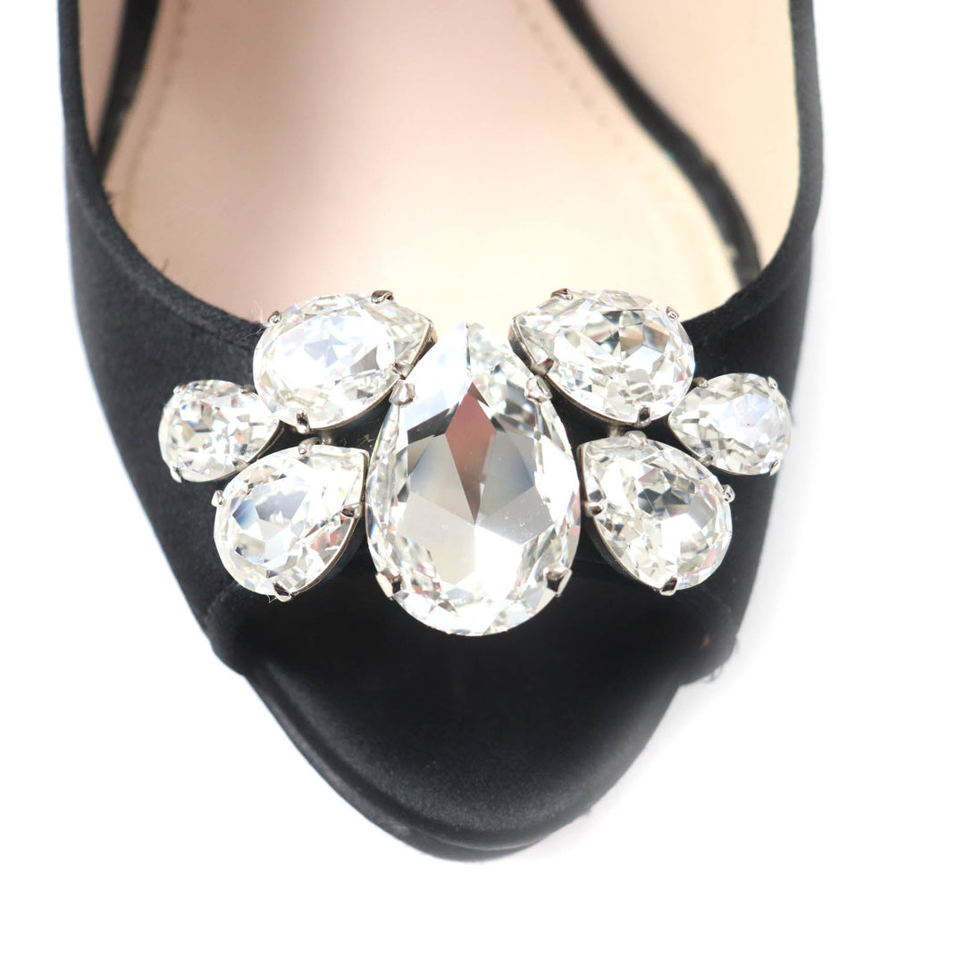 MIUMIU pumps Main: Satin black Women 37 Used Authentic