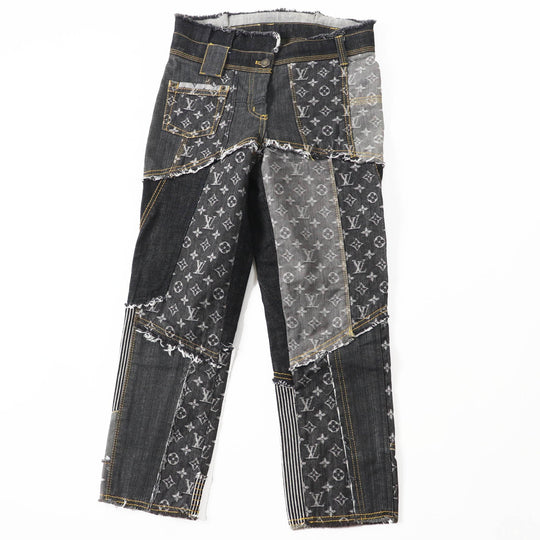 LOUIS VUITTON Denim pants 07SS Main: 98% cotton, Main: 2% polyurethane Indigo Blue Gray type Women 34 Used Authentic