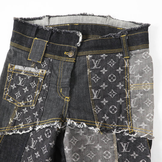 LOUIS VUITTON Denim pants 07SS Main: 98% cotton, Main: 2% polyurethane Indigo Blue Gray type Women 34 Used Authentic