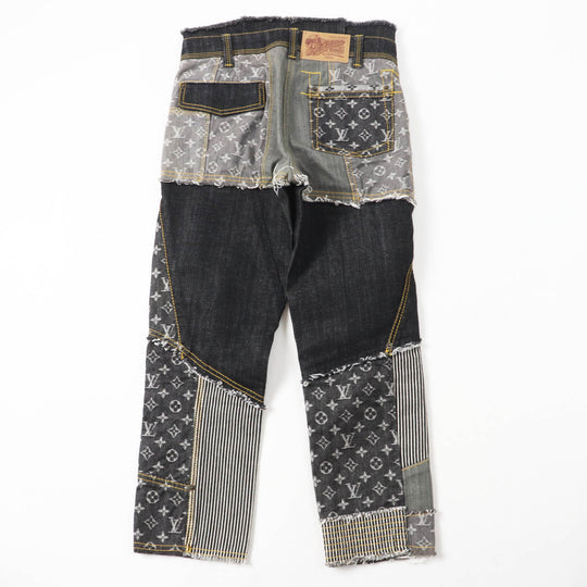 LOUIS VUITTON Denim pants 07SS Main: 98% cotton, Main: 2% polyurethane Indigo Blue Gray type Women 34 Used Authentic