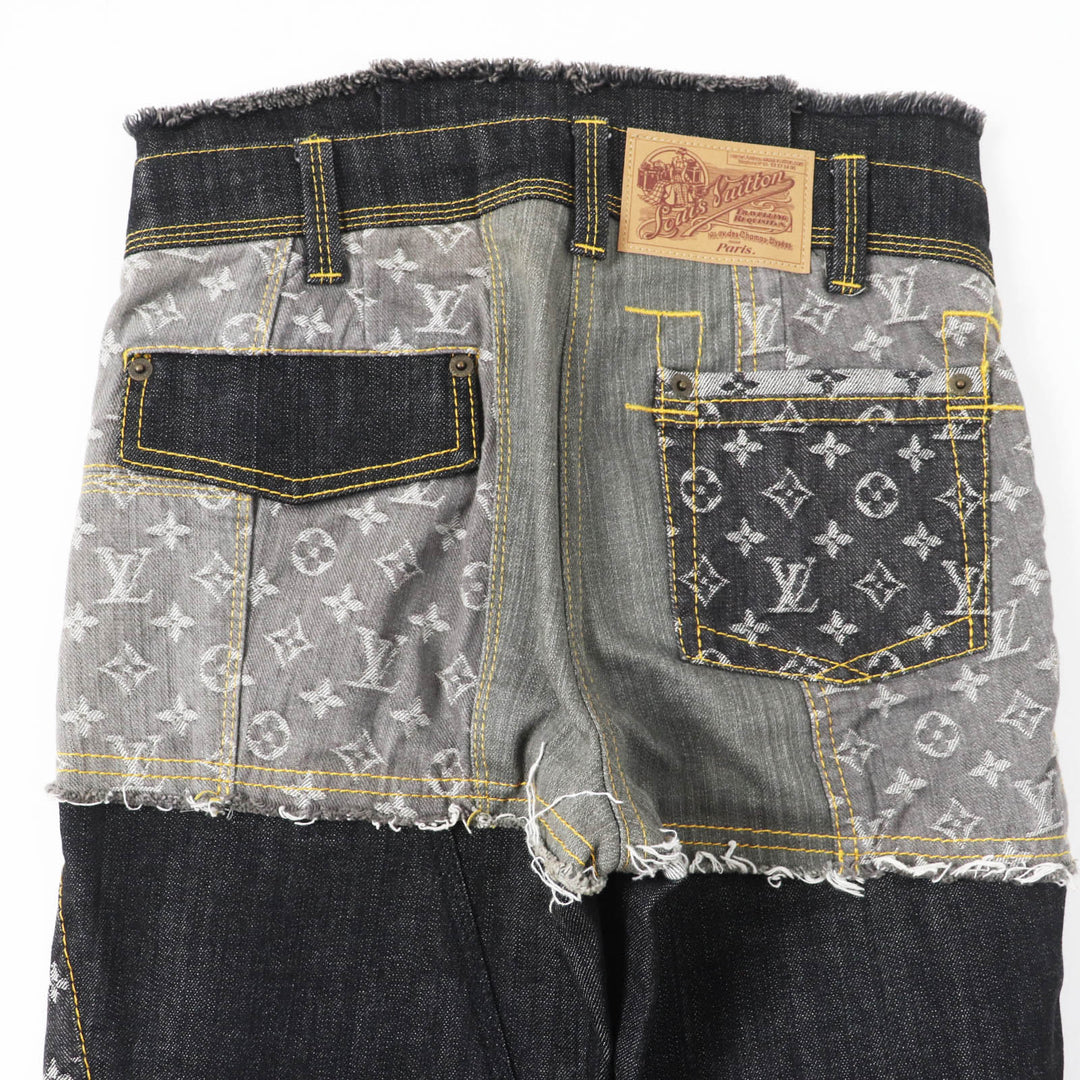 LOUIS VUITTON Denim pants 07SS Main: 98% cotton, Main: 2% polyurethane Indigo Blue Gray type Women 34 Used Authentic