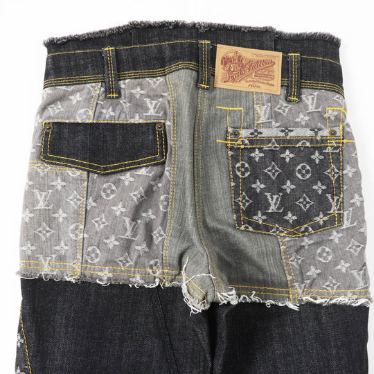 LOUIS VUITTON Denim pants 07SS Main: 98% cotton, Main: 2% polyurethane Indigo Blue Gray type Women 34 Used Authentic