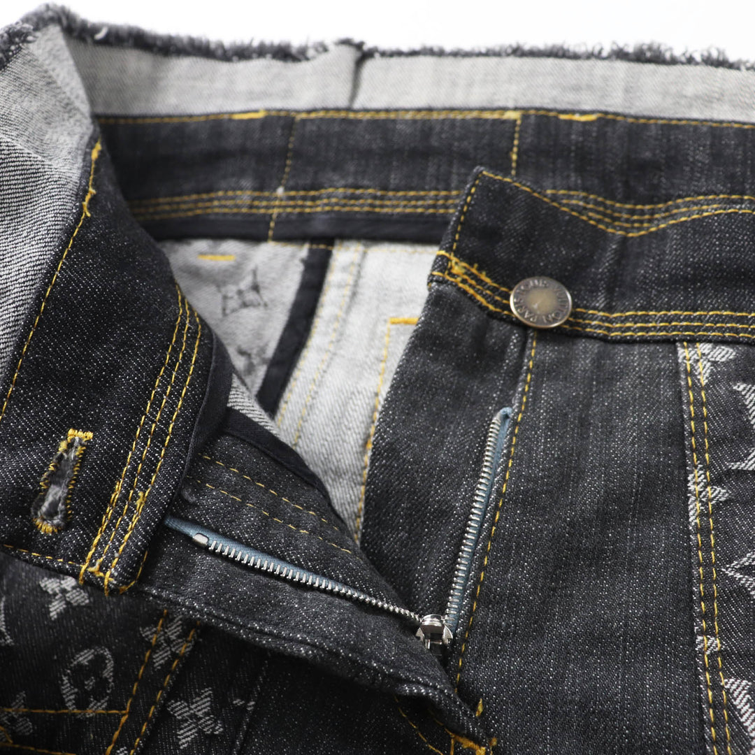 LOUIS VUITTON Denim pants 07SS Main: 98% cotton, Main: 2% polyurethane Indigo Blue Gray type Women 34 Used Authentic