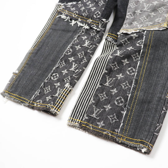 LOUIS VUITTON Denim pants 07SS Main: 98% cotton, Main: 2% polyurethane Indigo Blue Gray type Women 34 Used Authentic