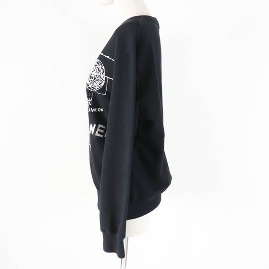 CHANEL sweat 20P P63298 Main: 100% cotton black Women M Used Authentic