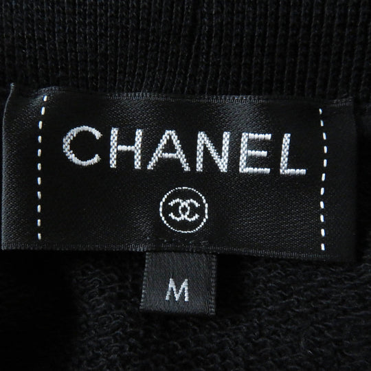 CHANEL sweat 20P P63298 Main: 100% cotton black Women M Used Authentic