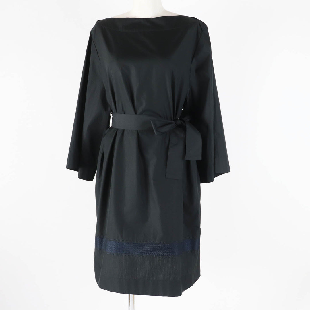 HERMES Tunic 2E3505D2 Main: 100% cotton, Part: 100% polyester black Women 38 Used Authentic