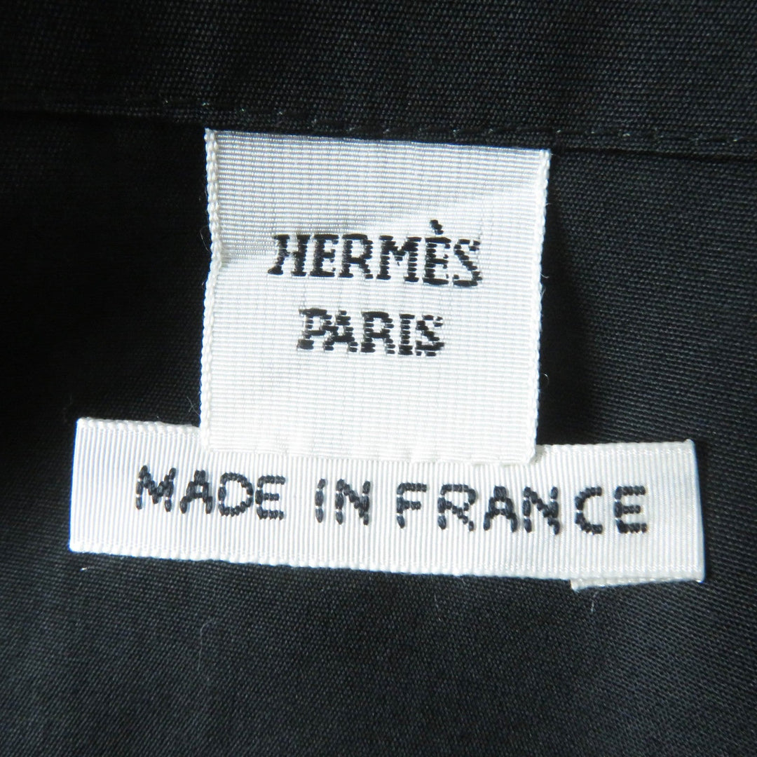 HERMES Tunic 2E3505D2 Main: 100% cotton, Part: 100% polyester black Women 38 Used Authentic