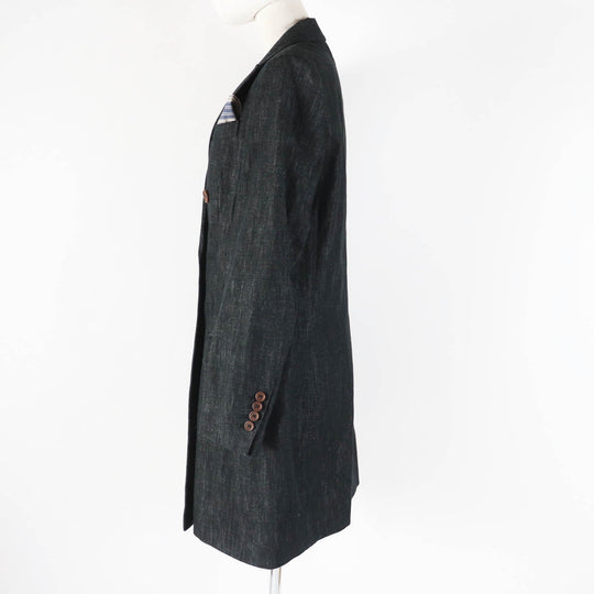 Brunello Cucinelli coat Main: 100% cotton, Lining: 80% acetate, Lining: 20% silk Indigo blue Women 42 Used Authentic