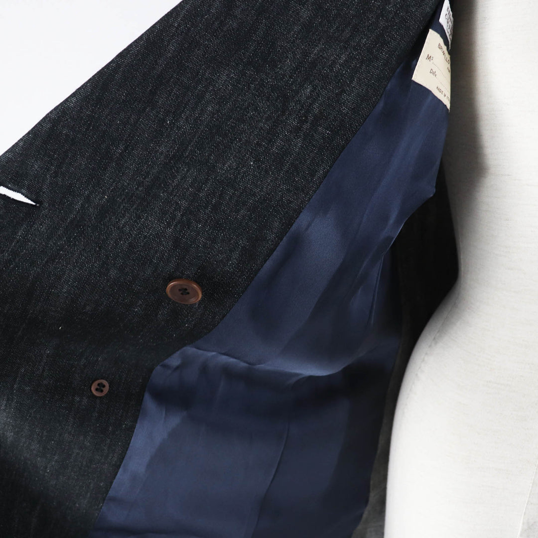 Brunello Cucinelli coat Main: 100% cotton, Lining: 80% acetate, Lining: 20% silk Indigo blue Women 42 Used Authentic