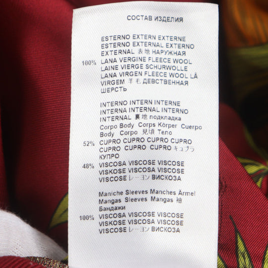 ETRO Chester coat Outer: 100% wool, Lining: 52% cupra, Lining: 48% rayon, Sleeve lining: 100% rayon Red mens 50 Used Authentic