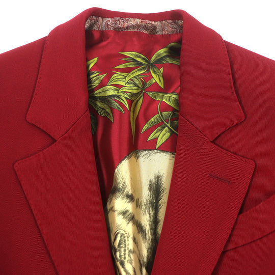 ETRO Chester coat Outer: 100% wool, Lining: 52% cupra, Lining: 48% rayon, Sleeve lining: 100% rayon Red mens 50 Used Authentic