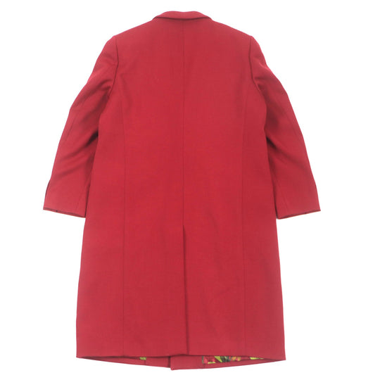 ETRO Chester coat Outer: 100% wool, Lining: 52% cupra, Lining: 48% rayon, Sleeve lining: 100% rayon Red mens 50 Used Authentic