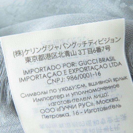 GUCCI shawl 387563 Main: 50% wool, Main: 50% silk gray Women Used Authentic