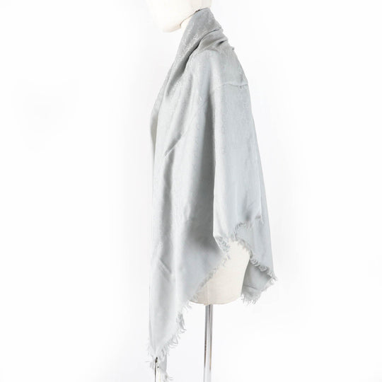 GUCCI shawl 387563 Main: 50% wool, Main: 50% silk gray Women Used Authentic