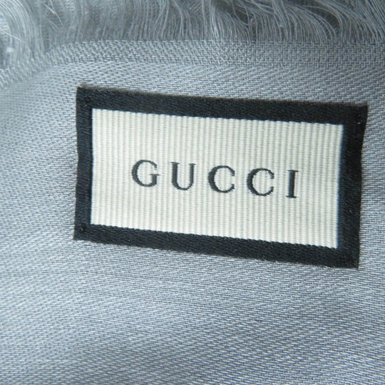 GUCCI shawl 387563 Main: 50% wool, Main: 50% silk gray Women Used Authentic