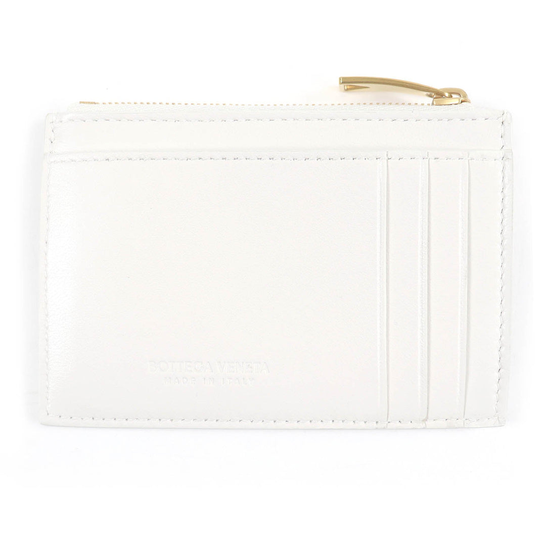 BOTTEGAVENETA Card Case 651393 Main: Leather off white mens Used Authentic