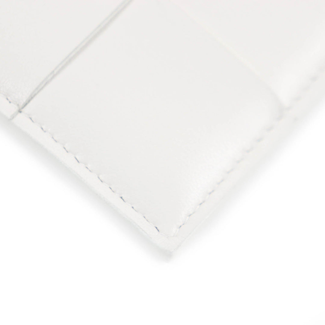 BOTTEGAVENETA Card Case 651393 Main: Leather off white mens Used Authentic