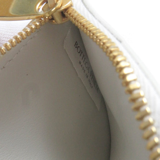BOTTEGAVENETA Card Case 651393 Main: Leather off white mens Used Authentic