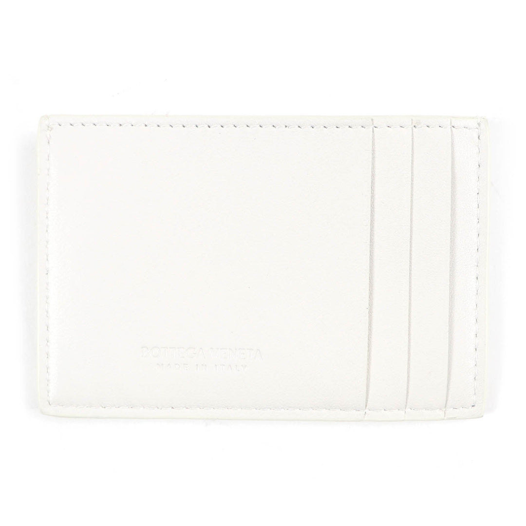 BOTTEGAVENETA Card Case 649597 Main: Leather off white mens Used Authentic