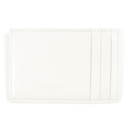 BOTTEGAVENETA Card Case 649597 Main: Leather off white mens Used Authentic